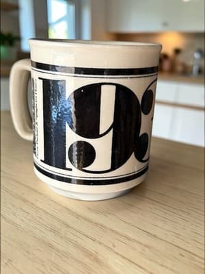 Vintage Mother’s Pizza Parlour Coffee Mug 1934 English Ironstone Restaurant Cup - Thumbnail 2