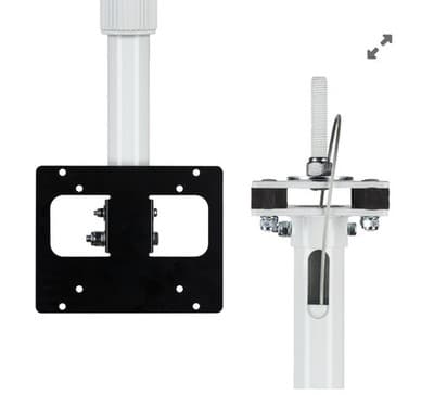 Telescoping Ceiling Mount LCD/PVM Pole White/Cream 3" CE-CM-SX-3 - Thumbnail 2
