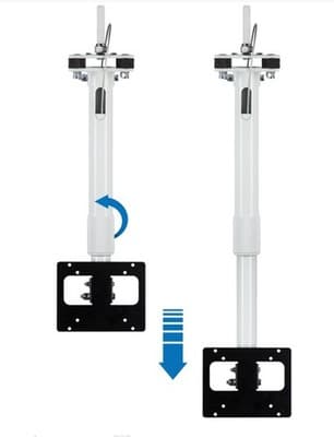 Telescoping Ceiling Mount LCD/PVM Pole White/Cream 3" CE-CM-SX-3 - Image 1
