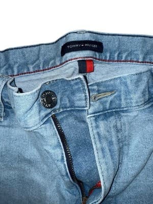 Tommy Hilfiger Men’s Slim Stretch Jeans Light Wash Distressed 36x34 - Thumbnail 8