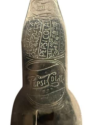 Vintage Pepsi-Cola Bottle Opener w/ Pocket Knife on Ball Chain Keychain - Thumbnail 3