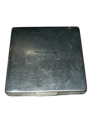 Vintage Bourjos NY Metal Vanity Compact Case Art Deco Floral Design - Thumbnail 4