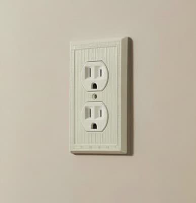 5 Vintage Art Deco Ivory Phenolic Duplex Outlet Covers NOS Meritline - Thumbnail 2