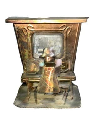 VTG Sankyo Metal Copper Piano Player The Sting Entertainer Wind-Up Music Box - Thumbnail 3
