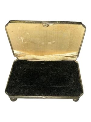 Antique Engraved Silverplate Trinket Box w/ Original Note Provenance - Thumbnail 10
