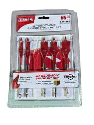 Diablo Speedemon Spade Drill Bit Lot Wood Bits Assorted Sizes New Packs - Thumbnail 5