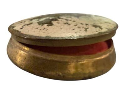 Vintage Coty Rouge Compact Gold Tone w/ Mirror & Red Rouge Powder - Thumbnail 2