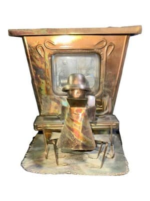 VTG Sankyo Metal Copper Piano Player The Sting Entertainer Wind-Up Music Box - Image 1