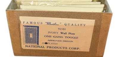 Vintage Art Deco Ivory Phenolic Toggle Switch Wall Plates Set of 5 Meritline - Thumbnail 7