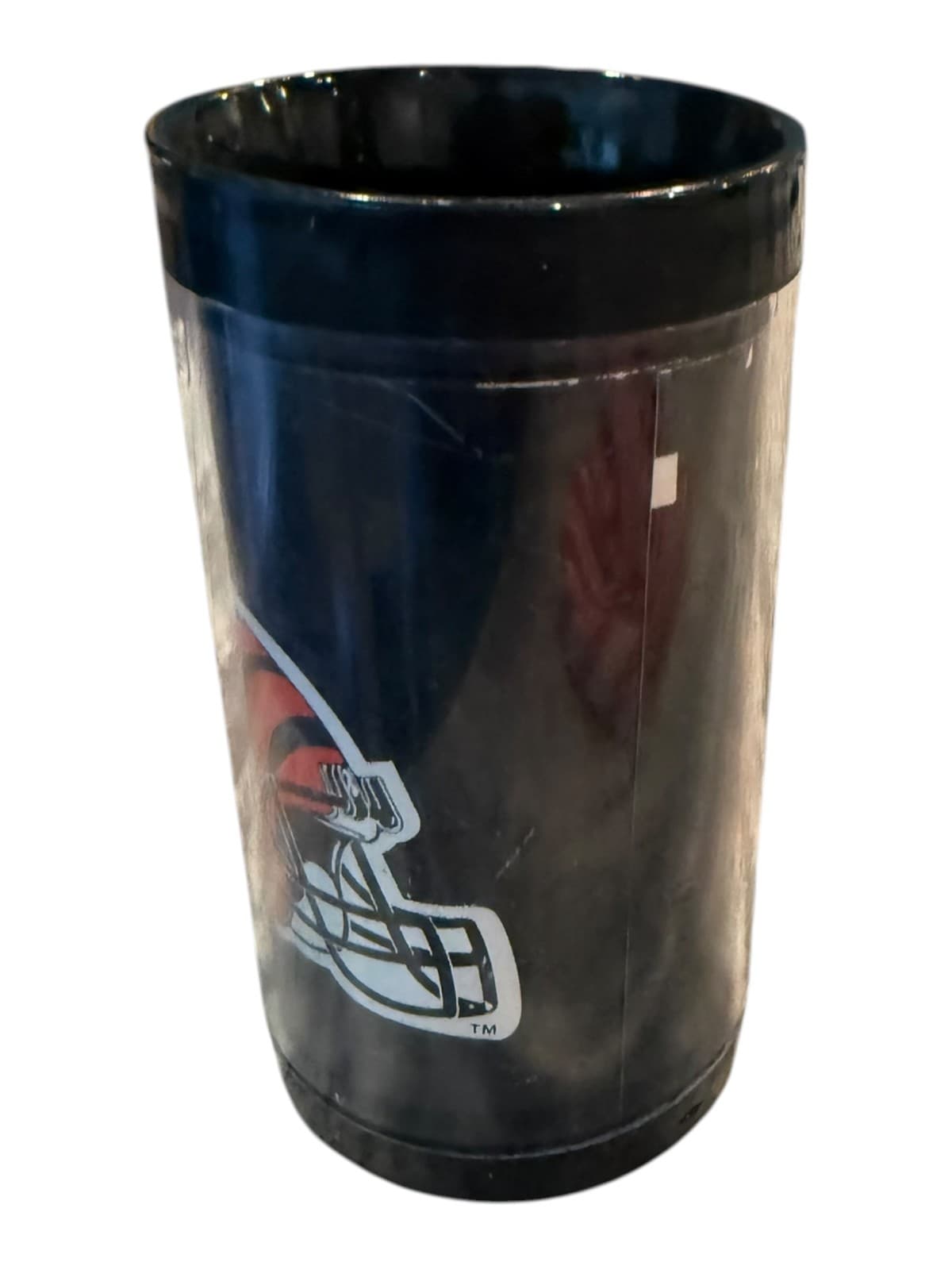Vintage Cincinnati Bengals Helmet Logo Black/Orange Thermo Serv Plastic Mug - Thumbnail 2