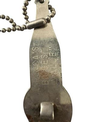 Vintage Pepsi-Cola Bottle Opener w/ Pocket Knife on Ball Chain Keychain - Thumbnail 2