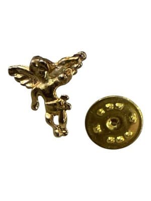 Vintage Rhinestone Bird Lapel Pins Gold Tone Screw Back Set of 2 - Thumbnail 4