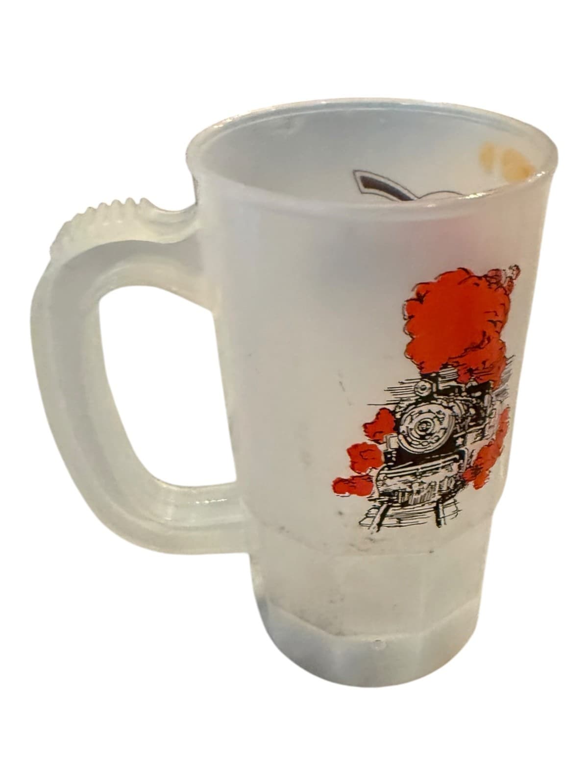 Vintage Silver Dollar City Super Mug Souvenir Frosted Plastic Mug Train Logo - Thumbnail 3