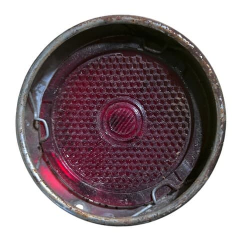 1946-1950 Willys Jeep Wagon GLASS Tail Light Lens Stimsonite AND Plate - Thumbnail 6