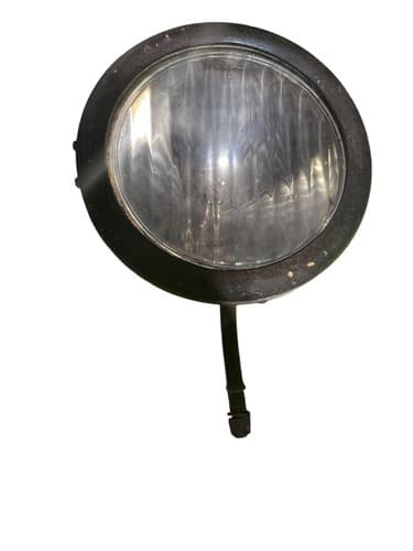 Vintage Ford Model T Headlight Lamp Assembly Original Glass Lens, Rustic Patina - Image 1