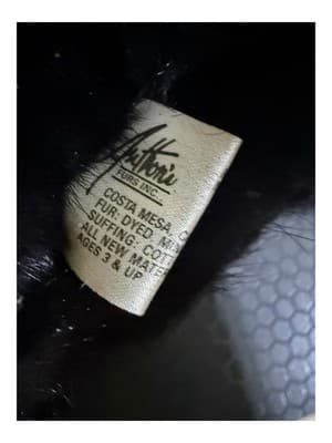 Vintage Real Mink Fur Teddy Bear Costa Mesa Furs Think MINK Tag - Thumbnail 4
