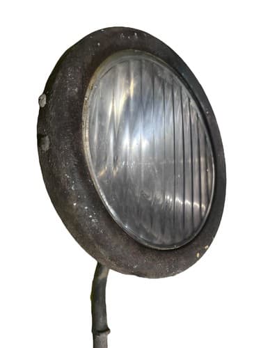 Vintage Ford Model T Headlight Lamp Assembly Original Glass Lens, Rustic Patina - Thumbnail 4