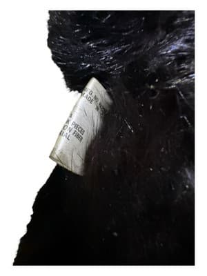 Vintage Real Mink Fur Teddy Bear Costa Mesa Furs Think MINK Tag - Thumbnail 5