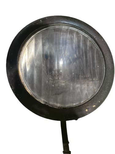 Vintage Ford Model T Headlight Lamp Assembly Original Glass Lens, Rustic Patina - Thumbnail 2