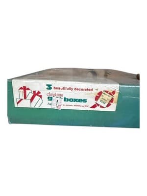 Sealed Vintage Christmas Gift Boxes Set of 3 Holiday Decor NOS - Thumbnail 3