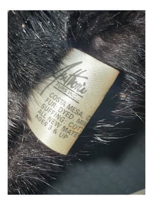 Vintage Real Mink Fur Teddy Bear Costa Mesa Furs Think MINK Tag - Thumbnail 7