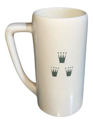 Vintage MCM Stoneware Mug Three Crowns Scandinavian Style 1950s Cream - Thumbnail 2