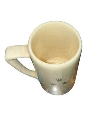 Vintage MCM Stoneware Mug Three Crowns Scandinavian Style 1950s Cream - Thumbnail 5
