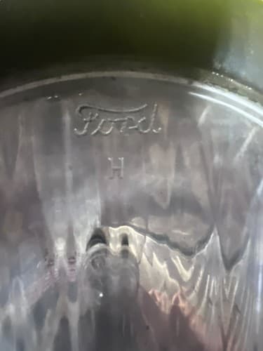 Vintage Ford Model T Headlight Lamp Assembly Original Glass Lens, Rustic Patina - Thumbnail 3