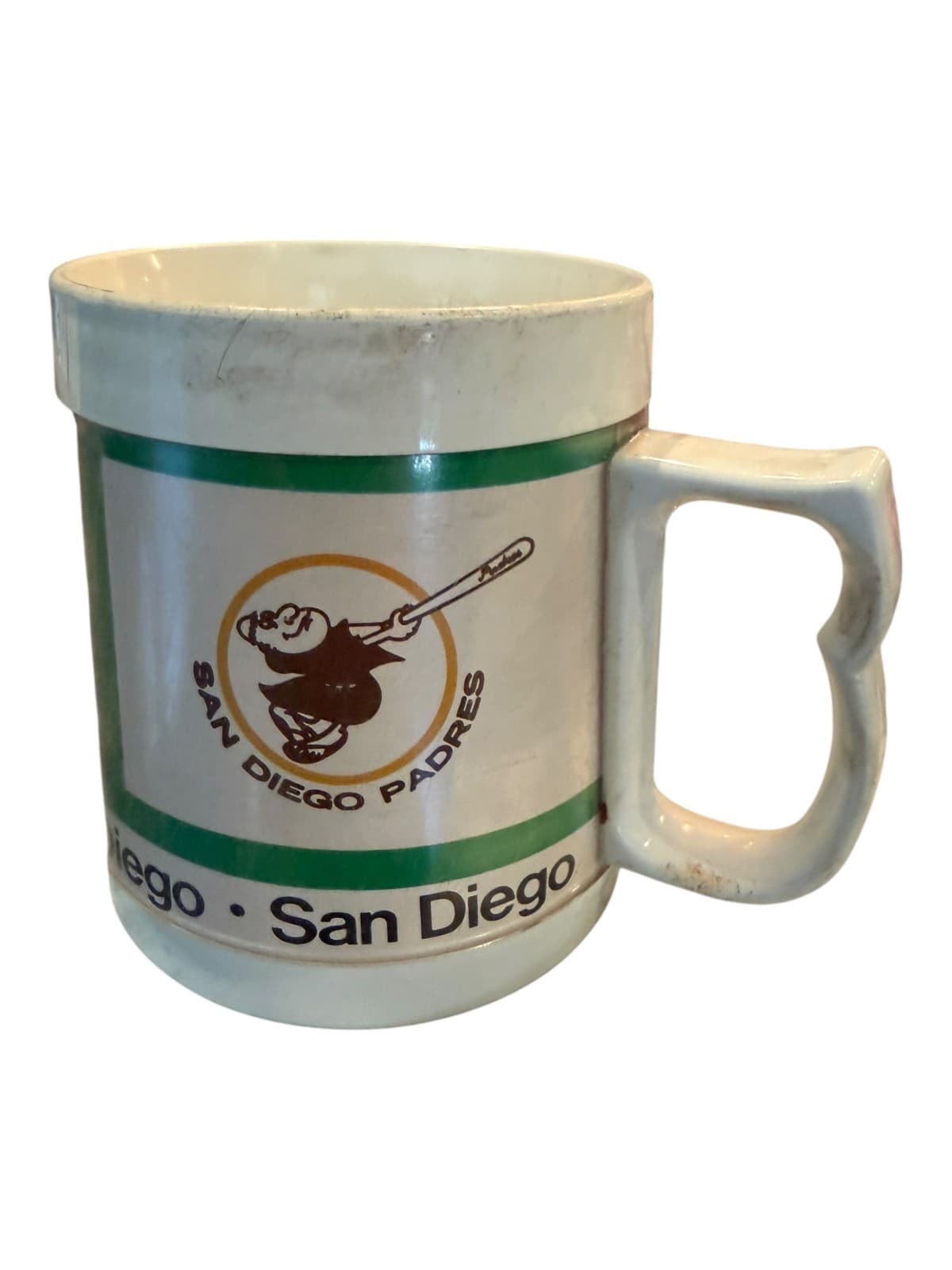 Vintage San Diego Padres Baseball Team Photograph 7-Up Thermo-Serv Ceramic Mug - Thumbnail 5