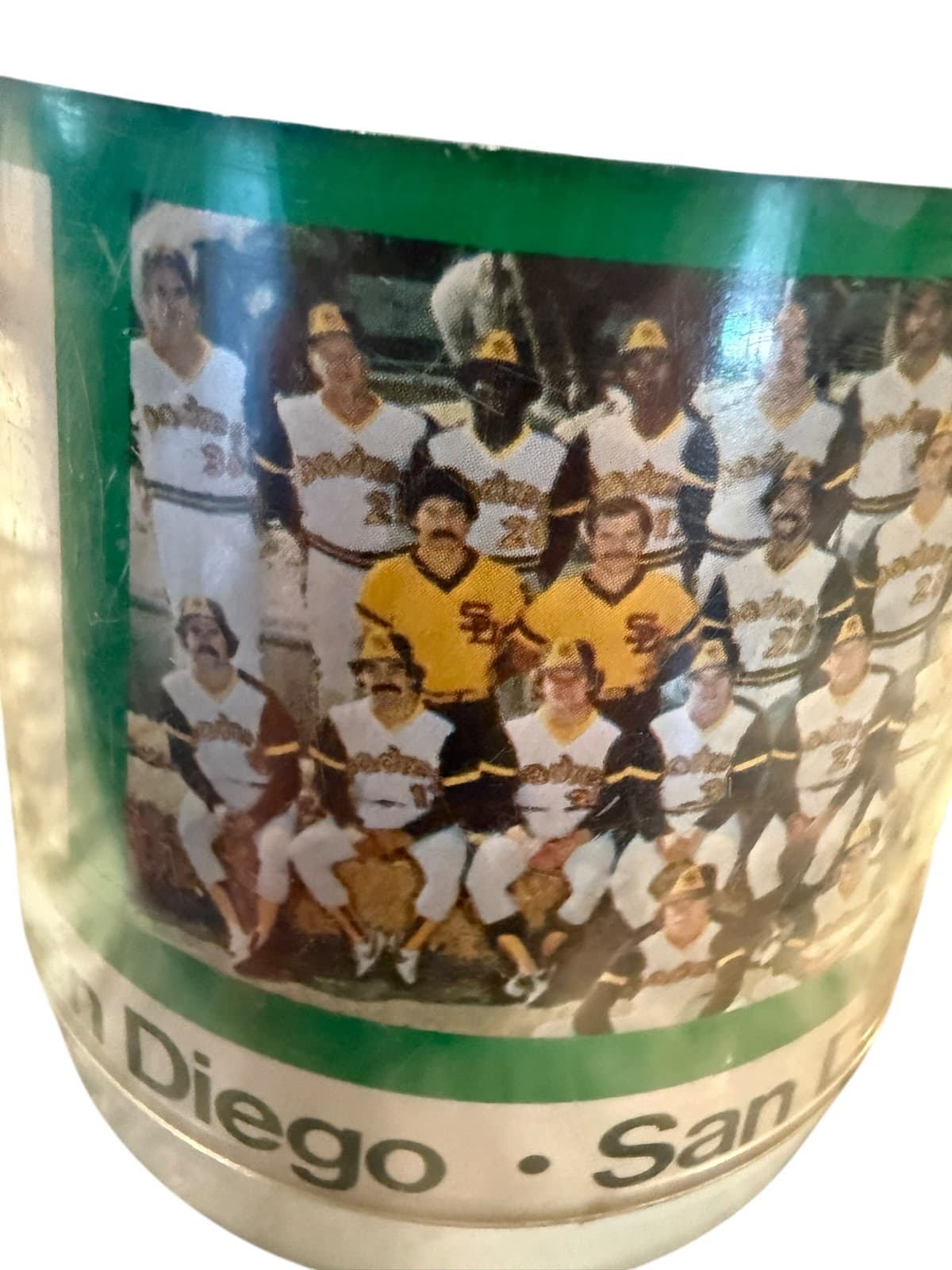 Vintage San Diego Padres Baseball Team Photograph 7-Up Thermo-Serv Ceramic Mug - Thumbnail 4