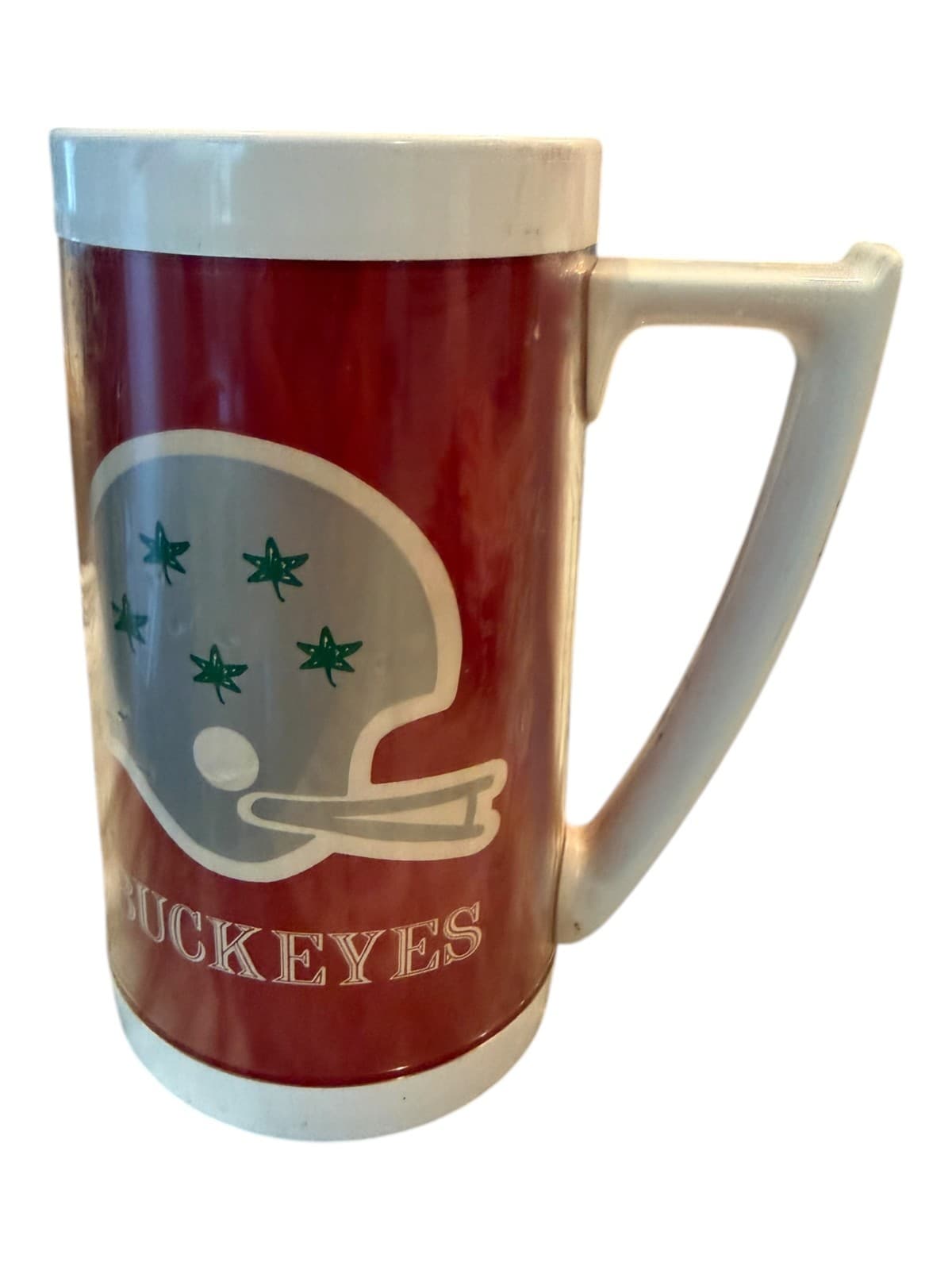 Vintage Thermo-Serv Ohio State Buckeyes Insulated Plastic Mug Stein West Bend - Thumbnail 2