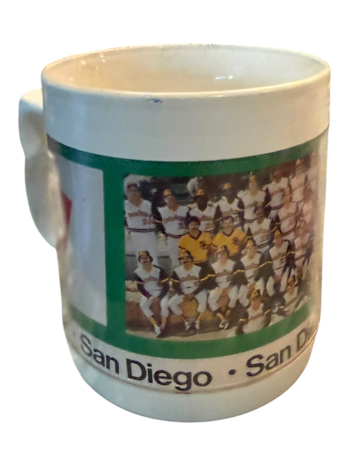 Vintage San Diego Padres Baseball Team Photograph 7-Up Thermo-Serv Ceramic Mug - Thumbnail 3