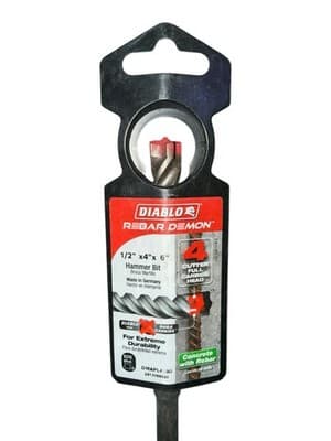 Diablo Rebar Demon SDS Plus Hammer Bit Set 3/8 in & 1/2 in Concrete Rebar - Thumbnail 6