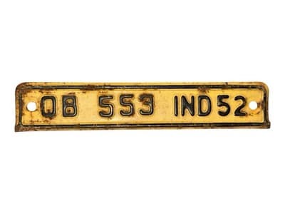 Vintage 1952 INDIANA LICENSE PLATE TOPPER ZY3903 - Thumbnail 3
