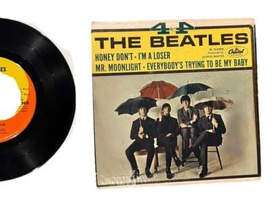 The Beatles 4 By The Beatles Capitol R-5365 1965 EP Vinyl Record & Sleeve - Thumbnail 6