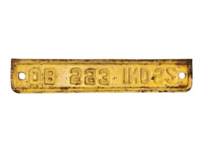 Vintage 1952 INDIANA LICENSE PLATE TOPPER ZY3903 - Thumbnail 2