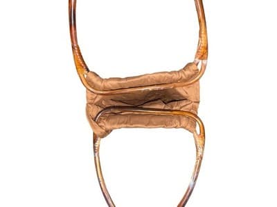 Boho Retro Quilted Lucite Bakelite Handles Purse Satchel Tote Bag Vintage - Thumbnail 6
