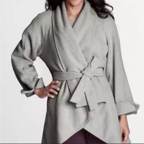 Land’s End Wool Parka with Belt Size Medium - Image 1