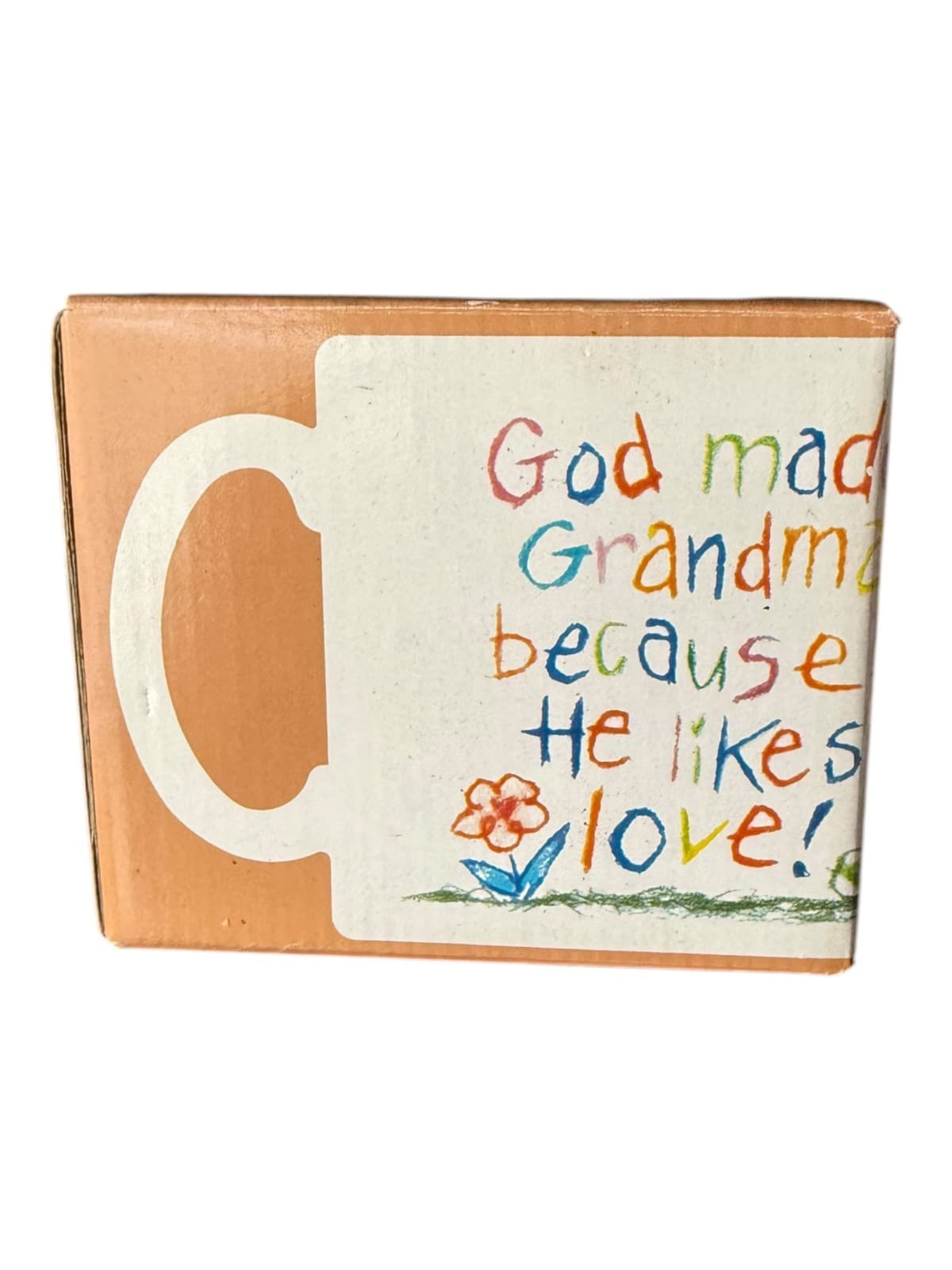 Vintage 1986 Hallmark God Made Grandmas Because He Like Love Hugs Coffee Mug - Image 1