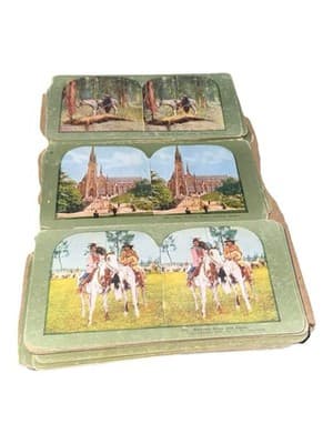 45 Antique 1890s T.W. Ingersoll Stereoview Cards And Wooden Viewer - Thumbnail 6