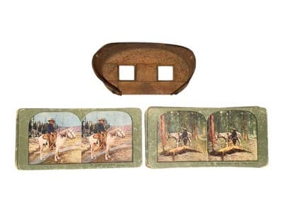 45 Antique 1890s T.W. Ingersoll Stereoview Cards And Wooden Viewer - Thumbnail 2