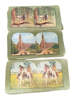 45 Antique 1890s T.W. Ingersoll Stereoview Cards And Wooden Viewer - Thumbnail 7