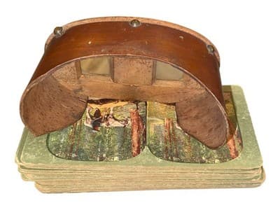 45 Antique 1890s T.W. Ingersoll Stereoview Cards And Wooden Viewer - Thumbnail 5