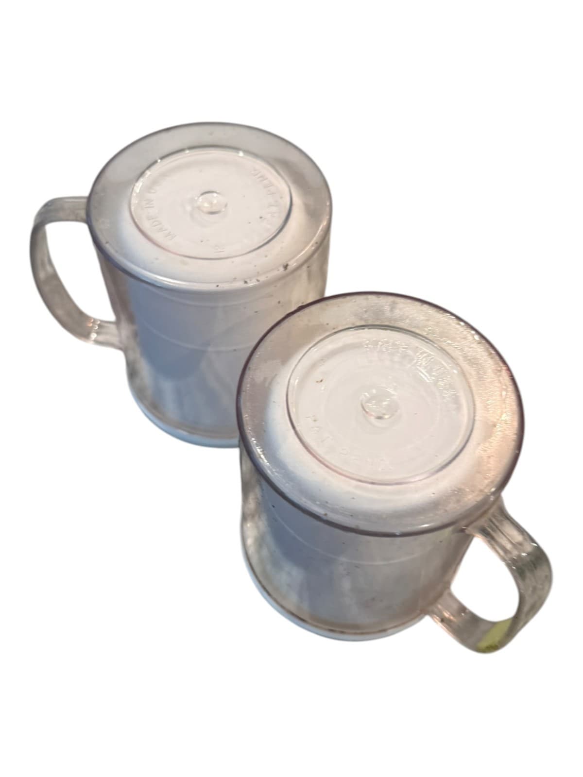 Lot of 2 Vintage Insulated Thermal Coffee Mugs Cups Set White DIY Art - Thumbnail 4