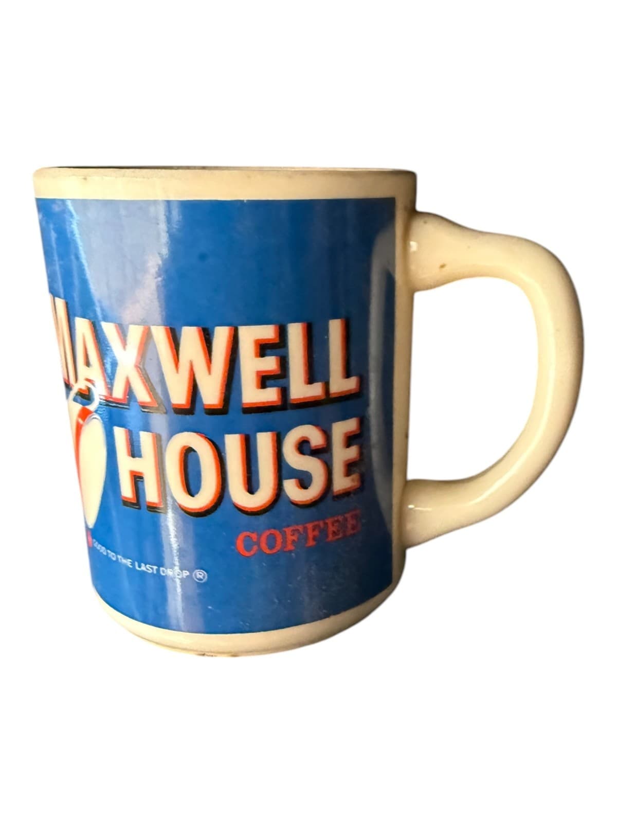 Vintage Maxwell House Coffee Mug Cup Ceramic "Good To The Last Drop" - Image 1