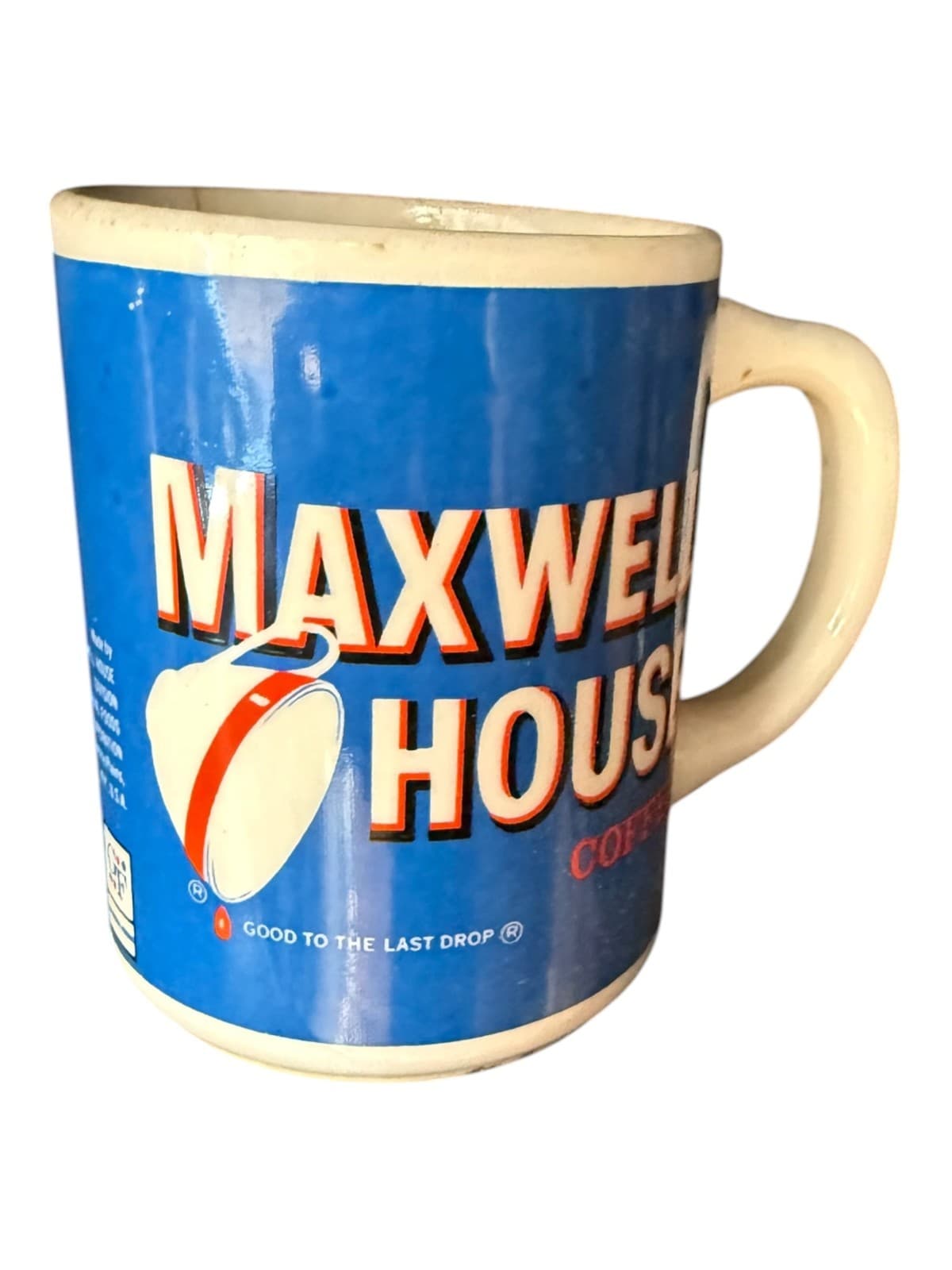 Vintage Maxwell House Coffee Mug Cup Ceramic "Good To The Last Drop" - Thumbnail 2