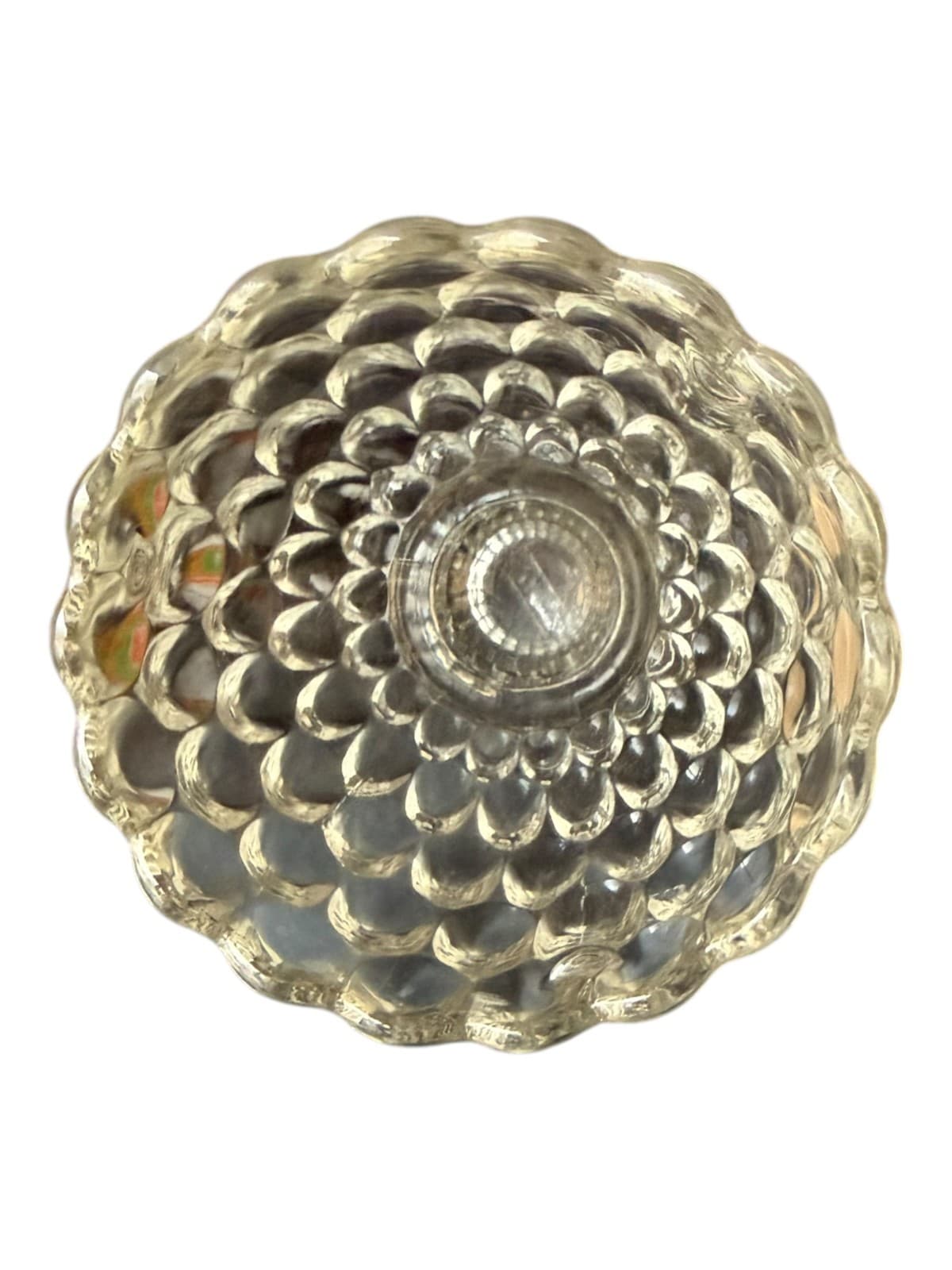 Vintage Avon Ovalique Bubble Glass Votive Candle Holder - Thumbnail 3