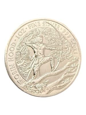 Royal Mint 2021 Robin Hood 1oz .999 Silver Bullion Coin - Thumbnail 2