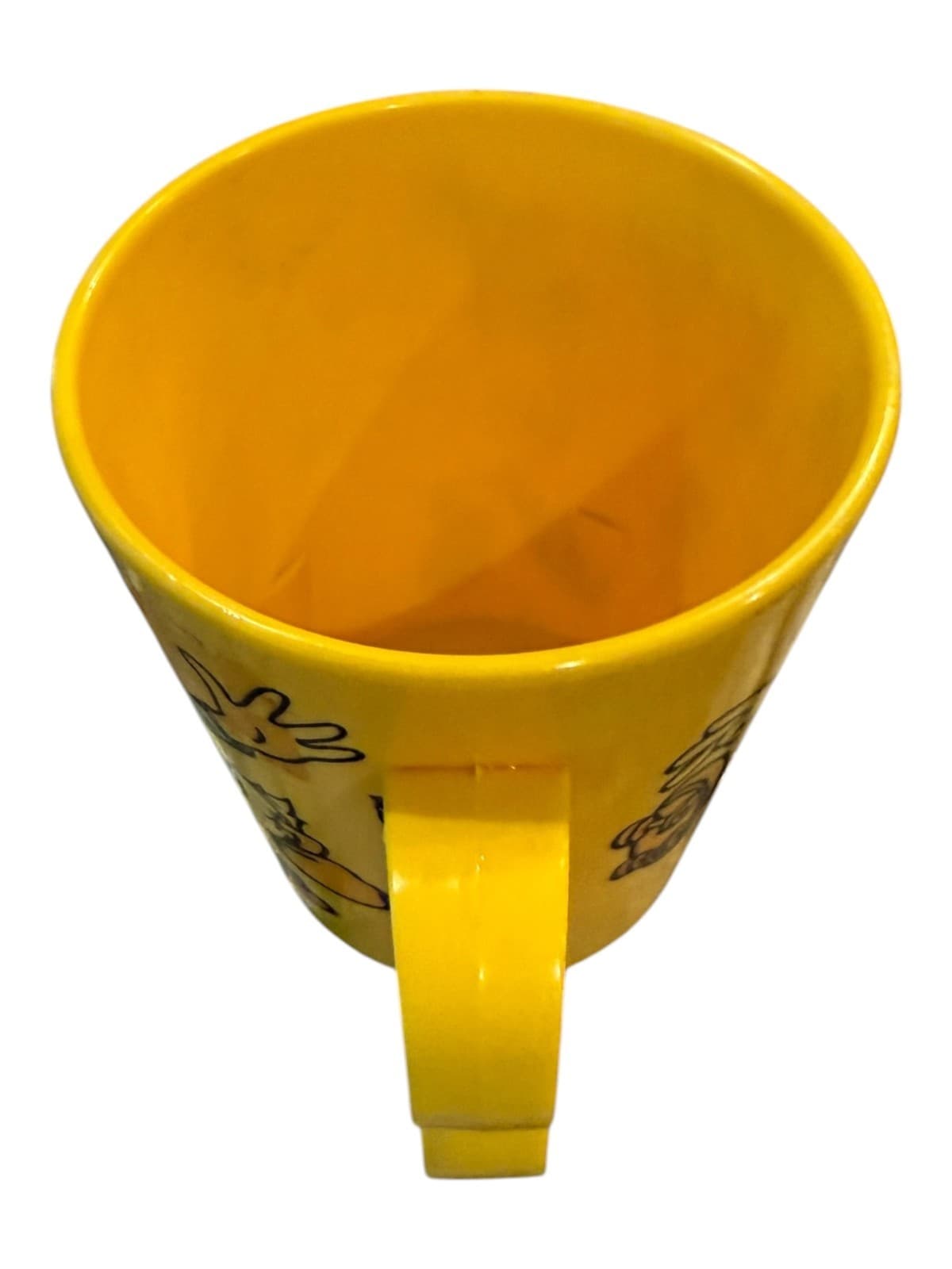 Vintage Eagle Disney Mickey Minnie Donald Duck Skating Plastic Mug Yellow - Thumbnail 5