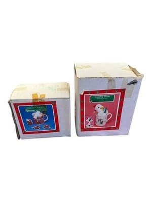 Vintage Christmas Peek A Boo Mug & Gaggle Goose Mug Bundle w/ Boxes - Thumbnail 2